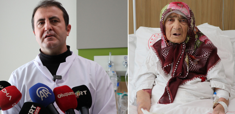 Gaziantep’te 87 yaşındaki kadının karnından çıkan tümörün büyüklüğü şaşırttı